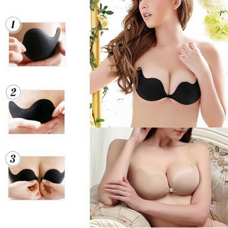 Push%20Up%20Silicone%20Bra%20Self%20Adhesive%20Seamless%20Strapless%20Bra%20Front%20Closure%203/4%20Cup%20Gel%20Invisible%20Bras%20for%20Women%20Backless%20-%20Image%209