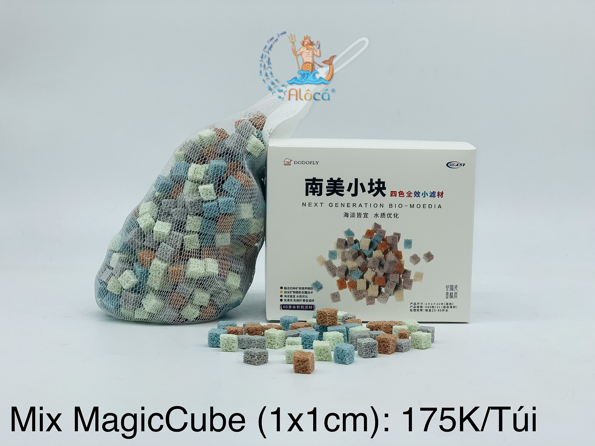 Vật liệu lọc bể cá dodofly mix-magiccube hộp 1l, hộp 5l.