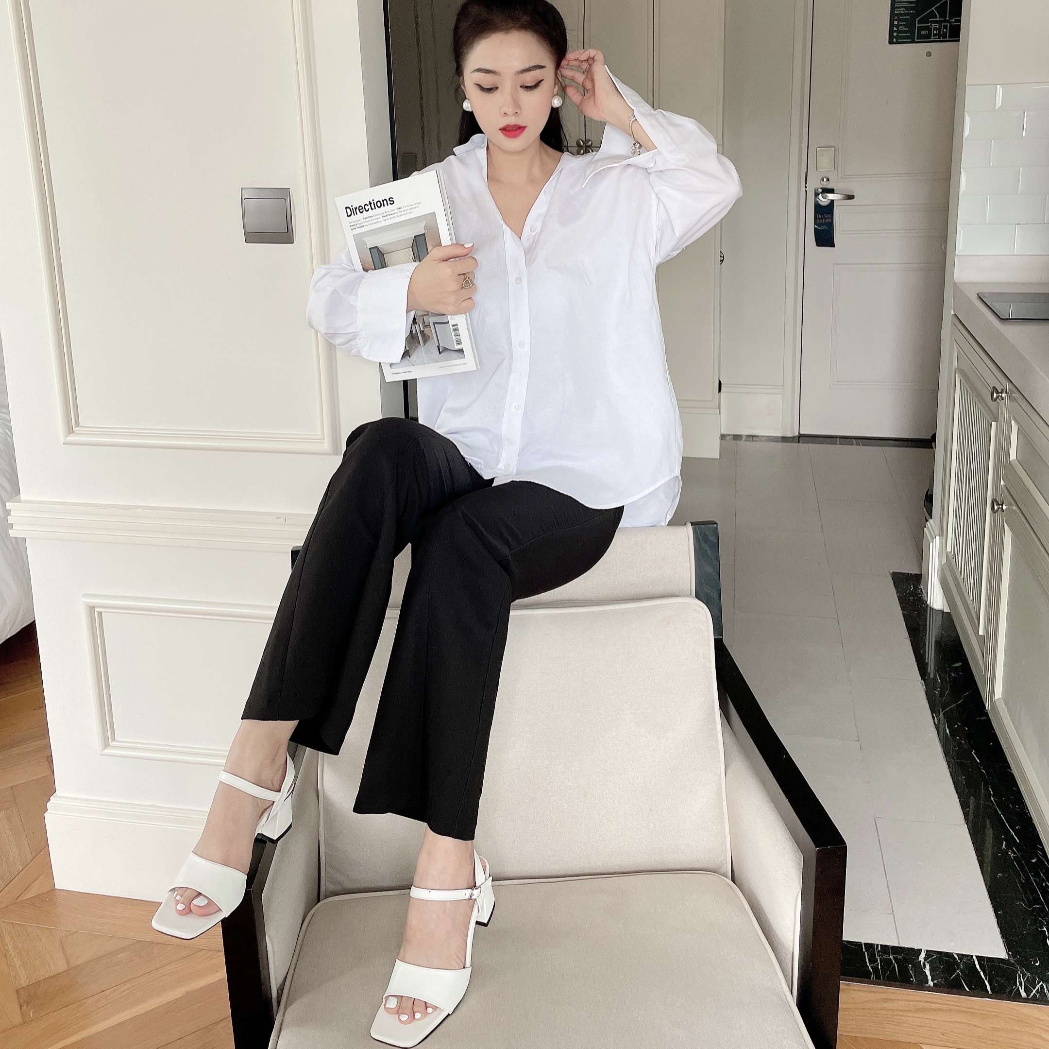 Giày sandal nữ cao gót 5 phân thời trang Luvia 14SD