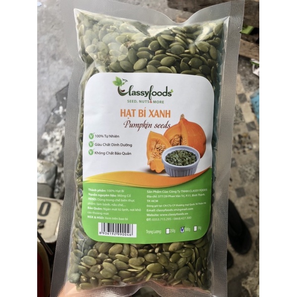 Hạt bí xanh tách vỏ