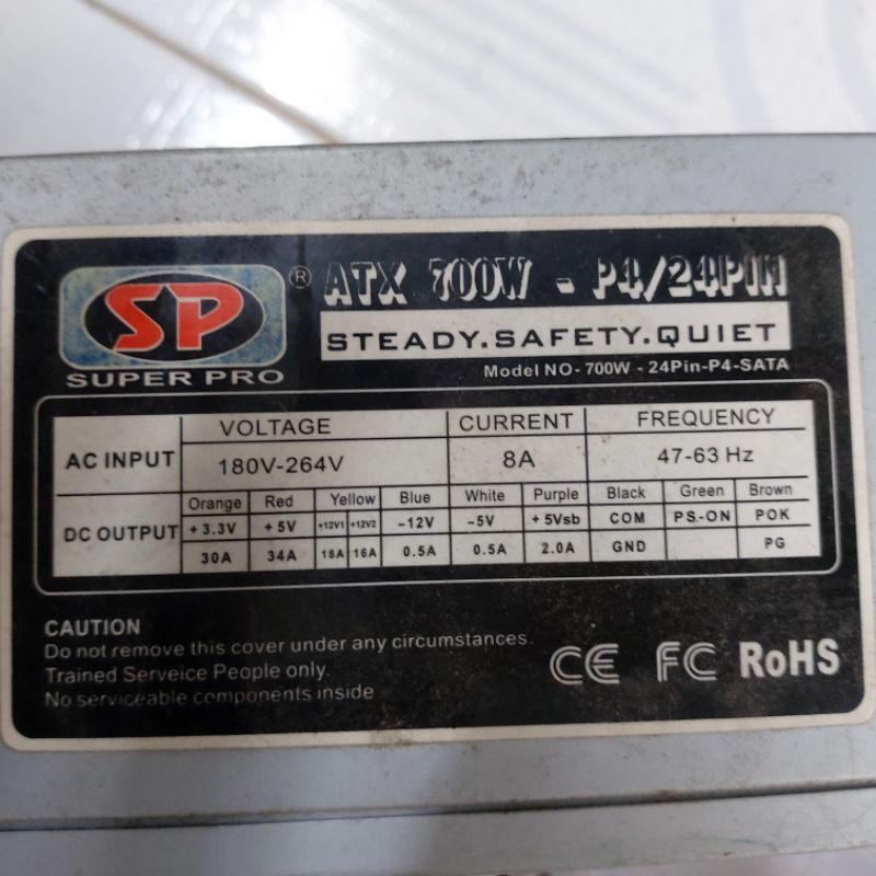 Nguồn SP 700W cũ hoạt động tốt (Bảo hành 7 tháng)