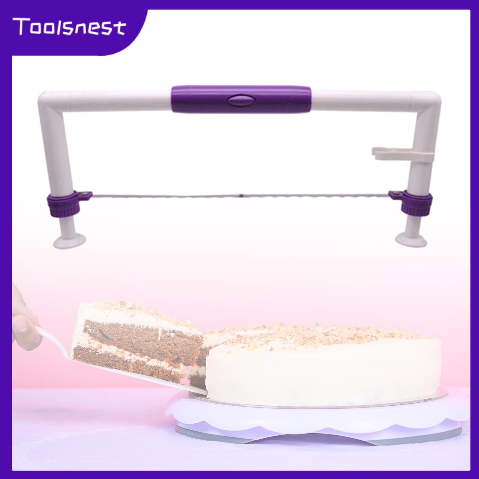 Toolsnest Adjustable Cake Leveler Cutter Kitchen Supplies Cake Decorating Tools Accs Cakes Toast Bread Slicer Saw for for Leveling Tops