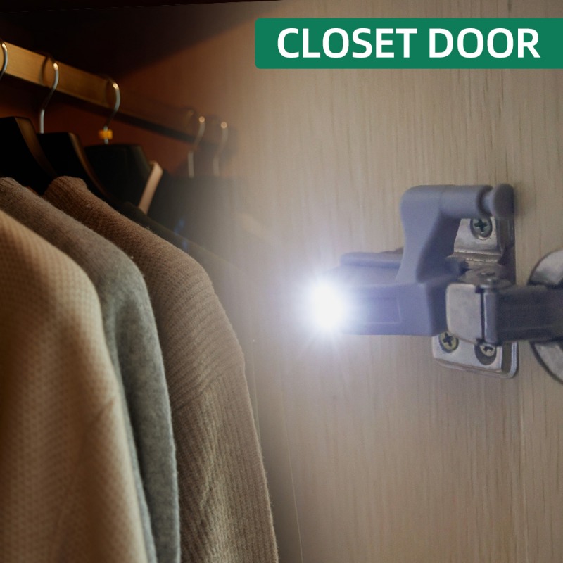 10PCS Universal LED Inner Hinge Lamp Cabinet Induction Light Wardrobe Cupboard Sensor Lights Bedroom Kitchen Closet Night Lamp