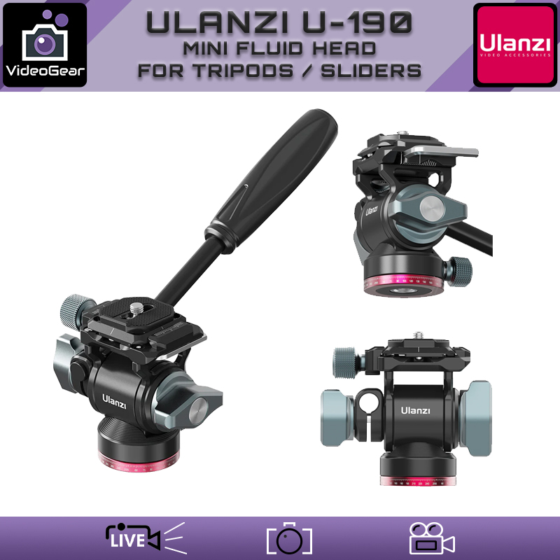 Ulanzi U-190 — (Mini Fluid head for Tripods / Sliders) | Lazada Singapore