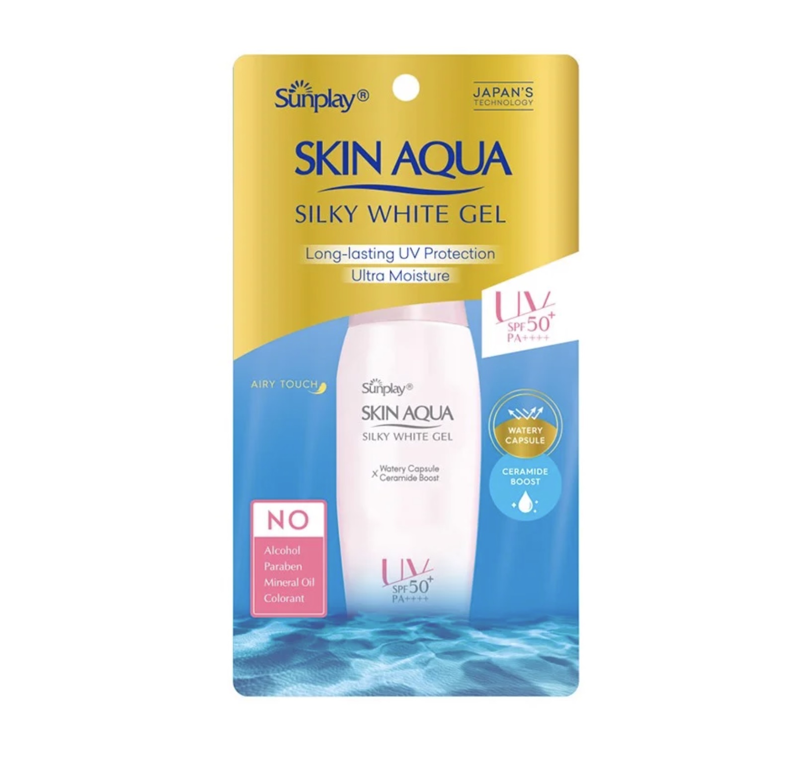 [HCM]Gel chống nắng dưỡng da trắng mịn Sunplay Skin Aqua Silky White Gel SPF50+ PA++++ 70gr