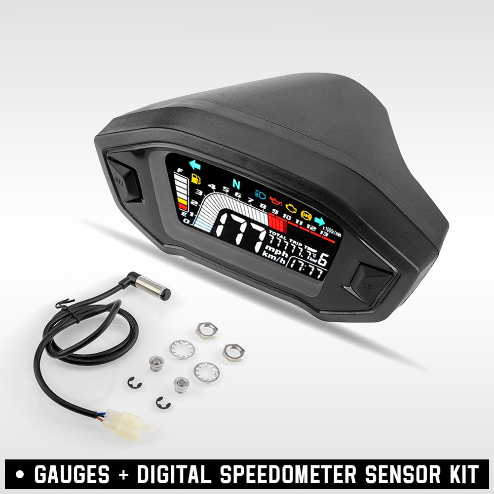 【Tech-savvy】 motorcycle LCD speedometer waterproof digital odemeter for ...