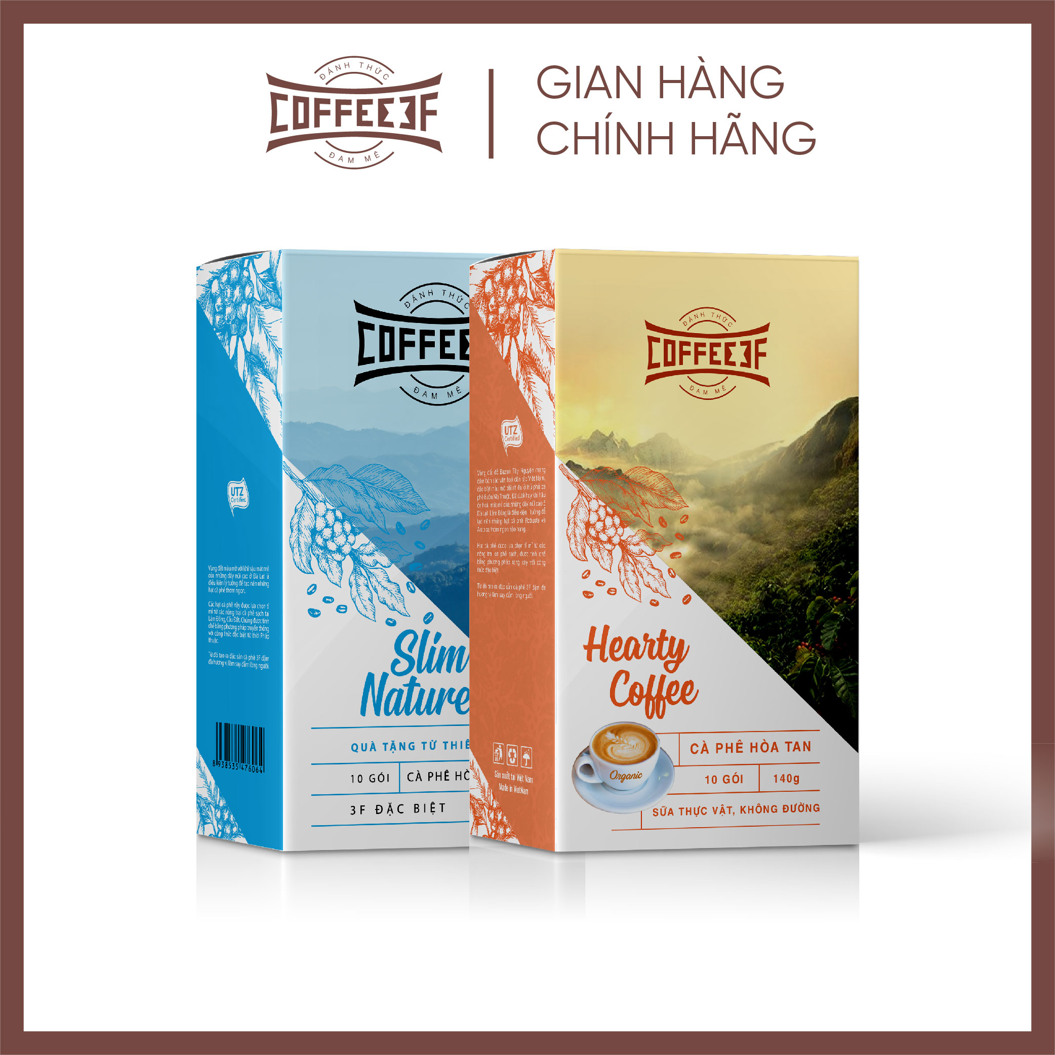 Combo Sale Thả Ga - 2 hộp cà phê hoà tan Coffee3F (10 gói/hộp x 16g/gói)