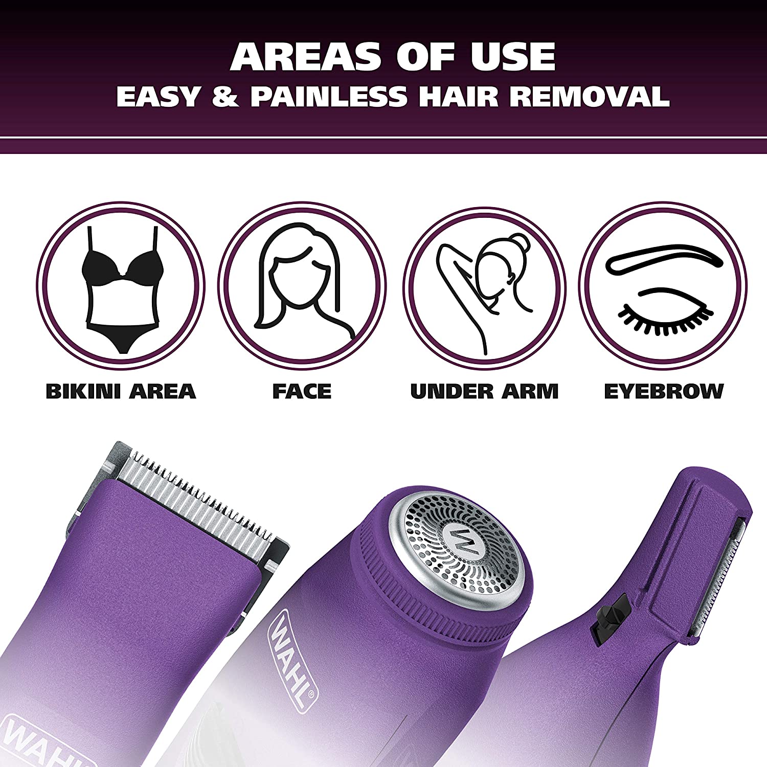 wahl pure confidence purple rechargeable trimmer