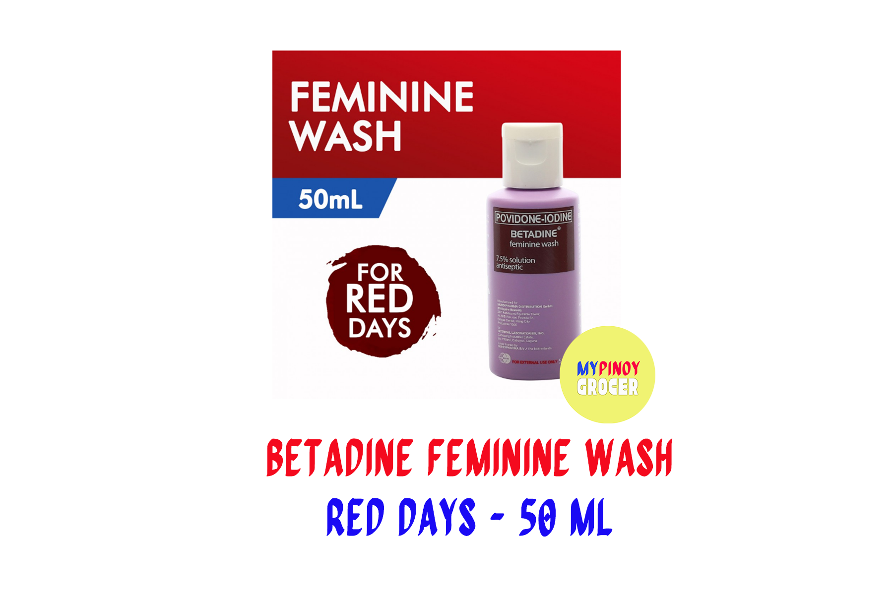 Philippine Product Betadine Feminine Wash 25ml, 50ml, 100ml Lazada