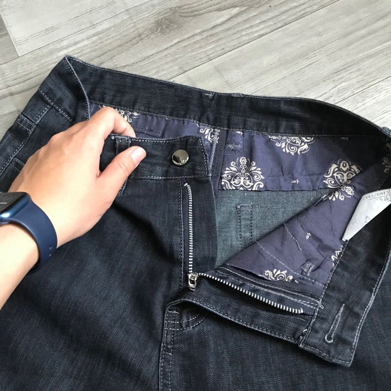 Quần Bò Giấy Nam Trung Niên Ảnh Thật