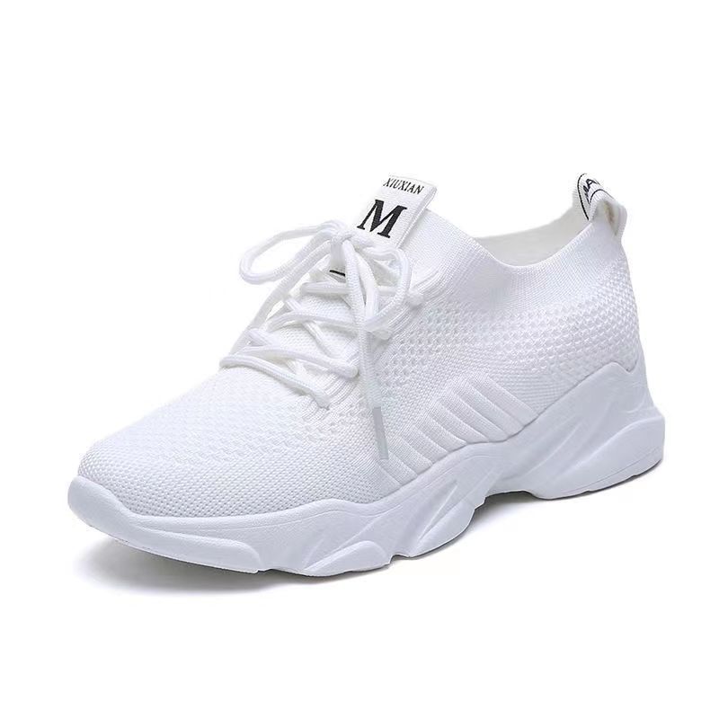 Vshoes giày thể thao vải lưới dệt bay mẫu mới giày thường ngày thời trang nữ phong cách hàn quốc giày chạy bộ đế mềm