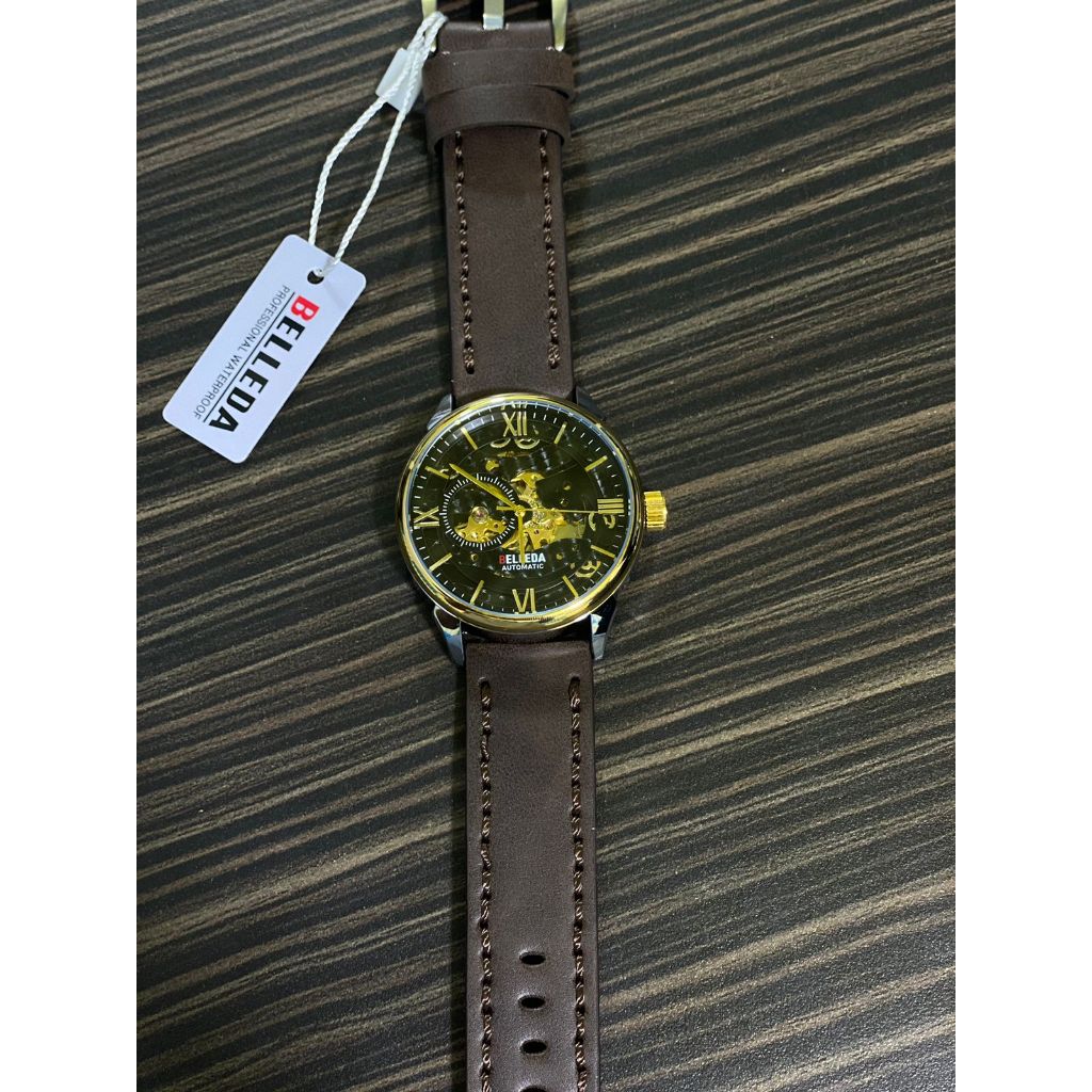 Jam Tangan Pria Casual Pria BELLEDA 9471 Kulit Automatic - Main Image