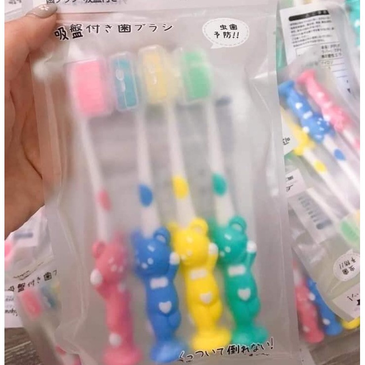 set 4c bàn chải đánh răng xuất nhật