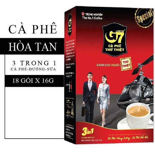 Trung Nguyên Legend Cà Phê Hòa Tan G7 3in1 - Hộp 18 Gói - Tiện Lợi, Đậm Vị Việt