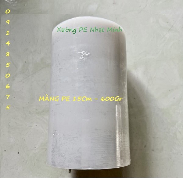 Màng PE, Màng quấn bụng, màng chít 15cm, 600gr/ cuộn