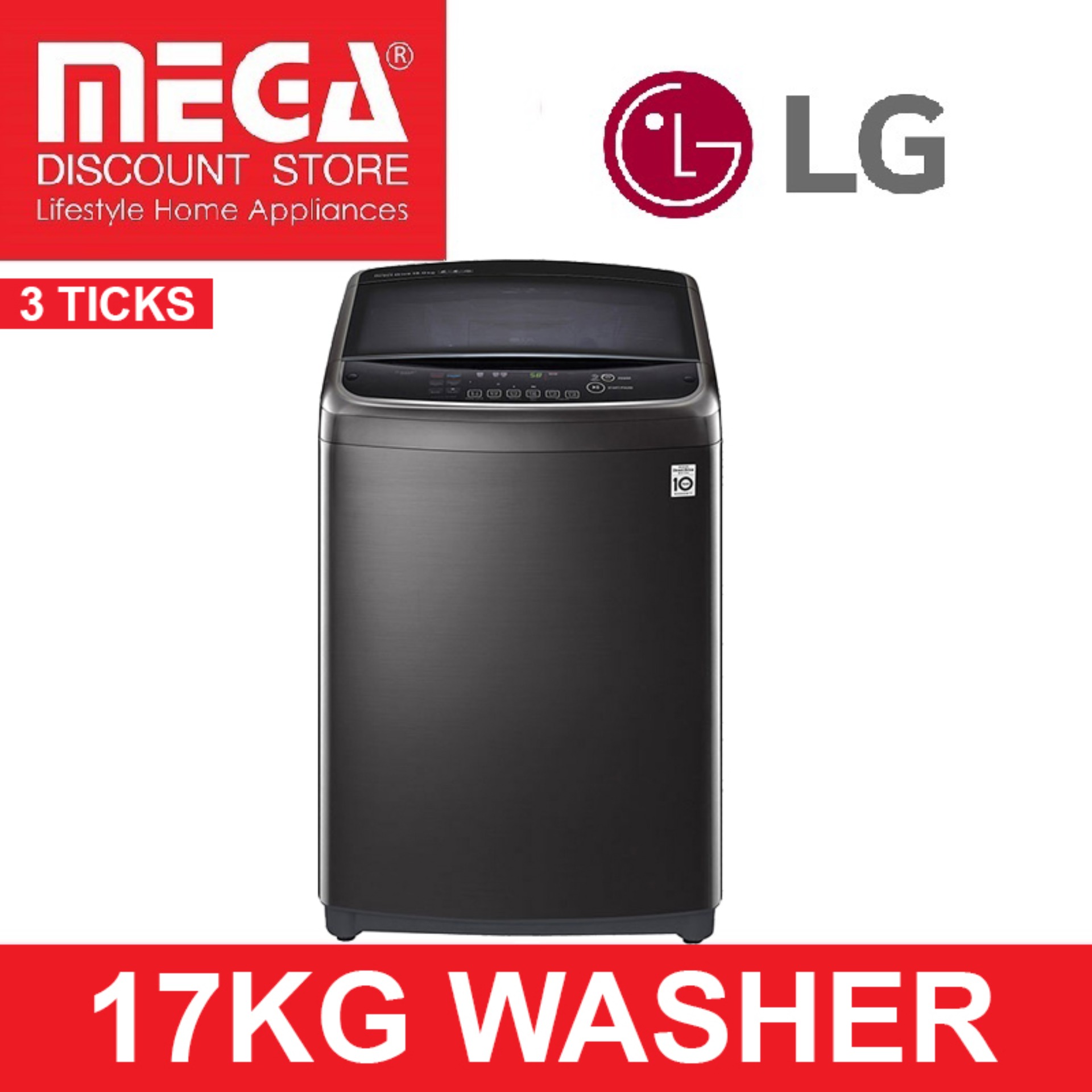 Lg Th2517ssak 17kg Top Load Washer 3 Ticks Lazada Singapore