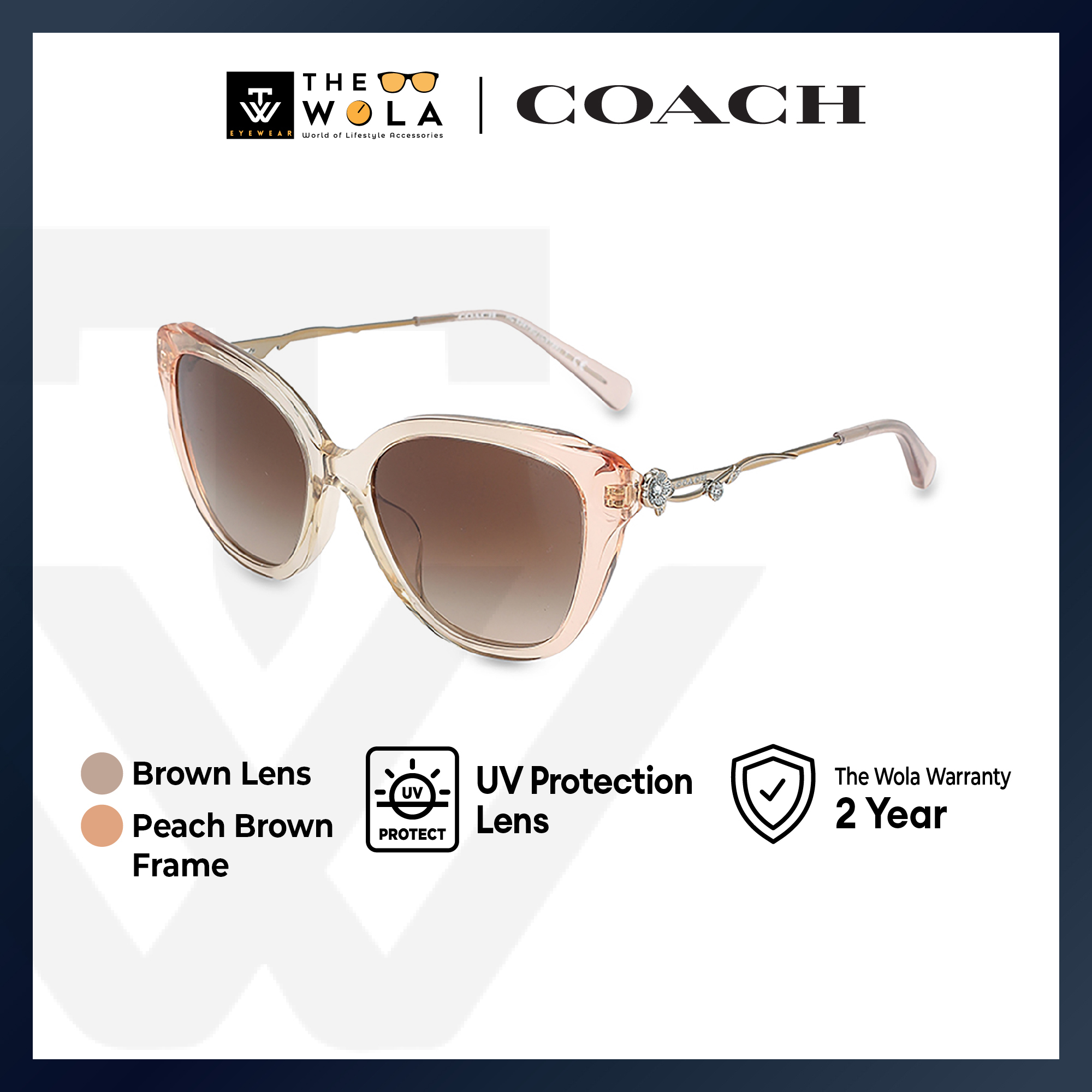 Buy Coach Coach Women's Irregular Frame Black Acetate Sunglasses - HC8349U  Online | ZALORA Malaysia