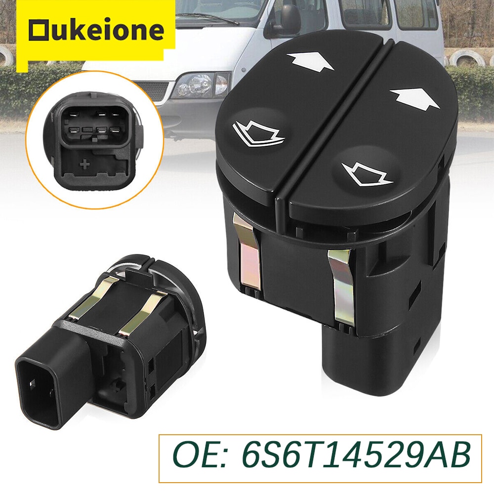 Electric window switch lifter regulator control button for ford fiesta fusion ka puma transit car auto parts 6s6t14529ab 1459686
