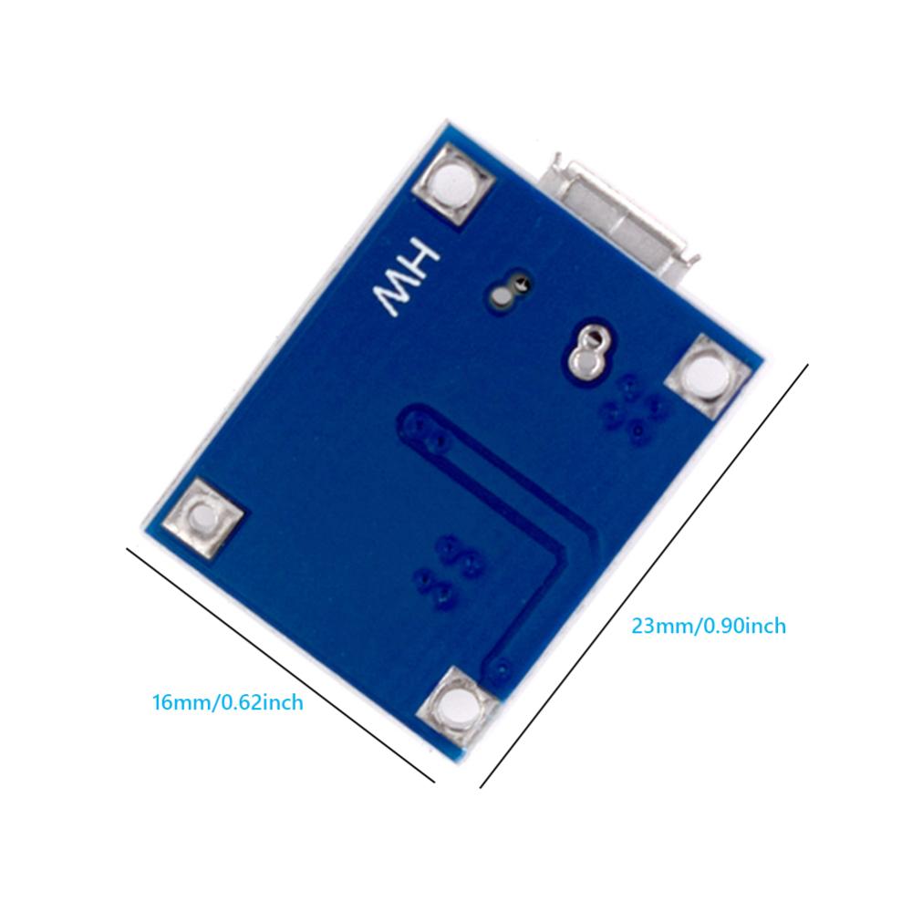 Lithium Battery Charger Module 1A Portable Battery Charger Panel DC4.5-5.5V with Indicator Light for Lithium Batteries