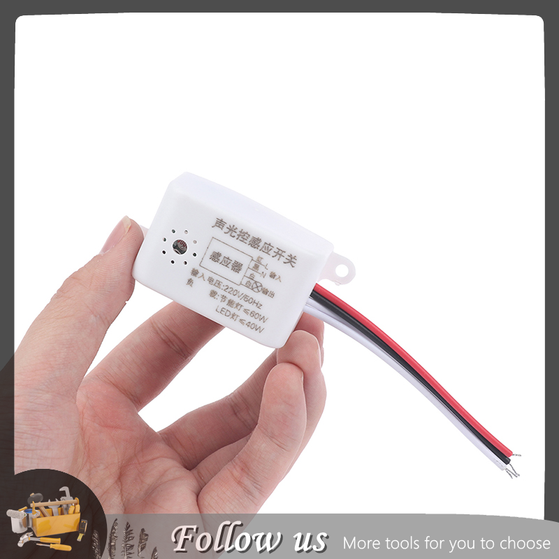 220V Voice Sensor Switch Indoor Intelligent Auto On Off Lights Switch Detector