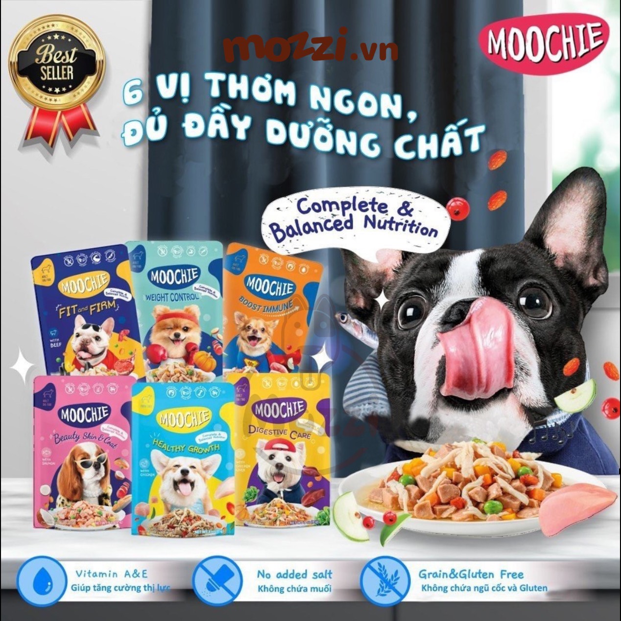Pate Moochie gói 85gr cho chó
