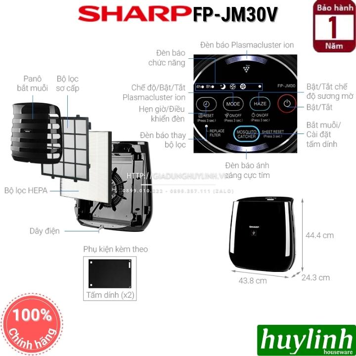 Máy lọc không khí bắt muỗi Sharp FP-JM30V-B - 23 m2 - Thái Lan