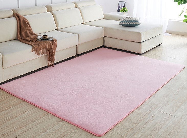 Thảm lông trải sàn cao cấp màu hồng 1m6x2m