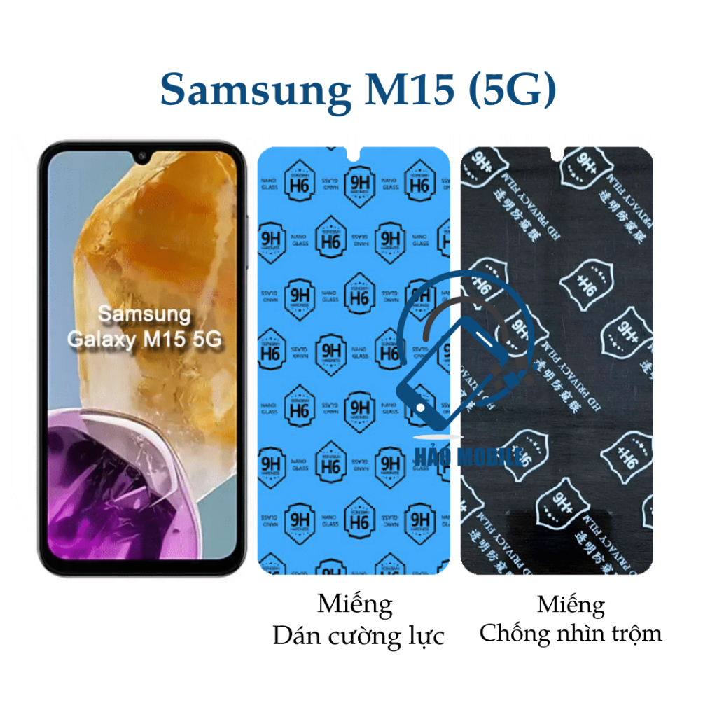 Dán cường lực dẻo nano Samsung M15 trong suốt và chống nhìn trộm