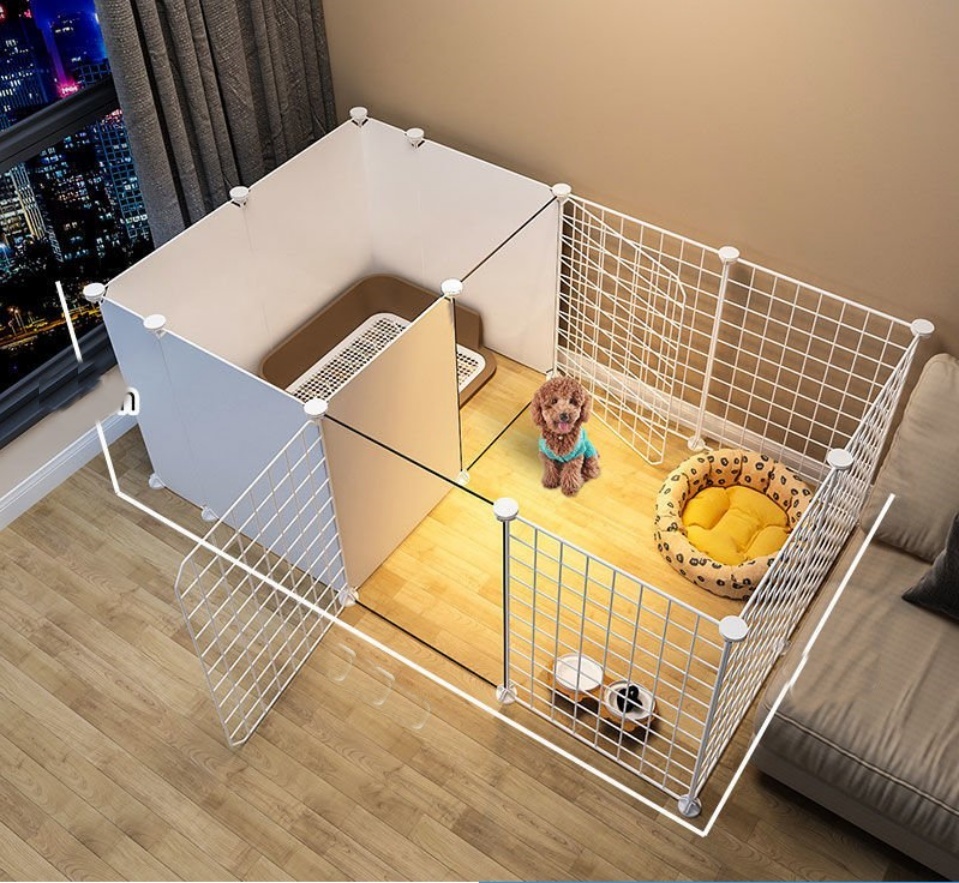 Combo Chuồng Quây Chó mèo lưới sắt sơn tĩnh điện .