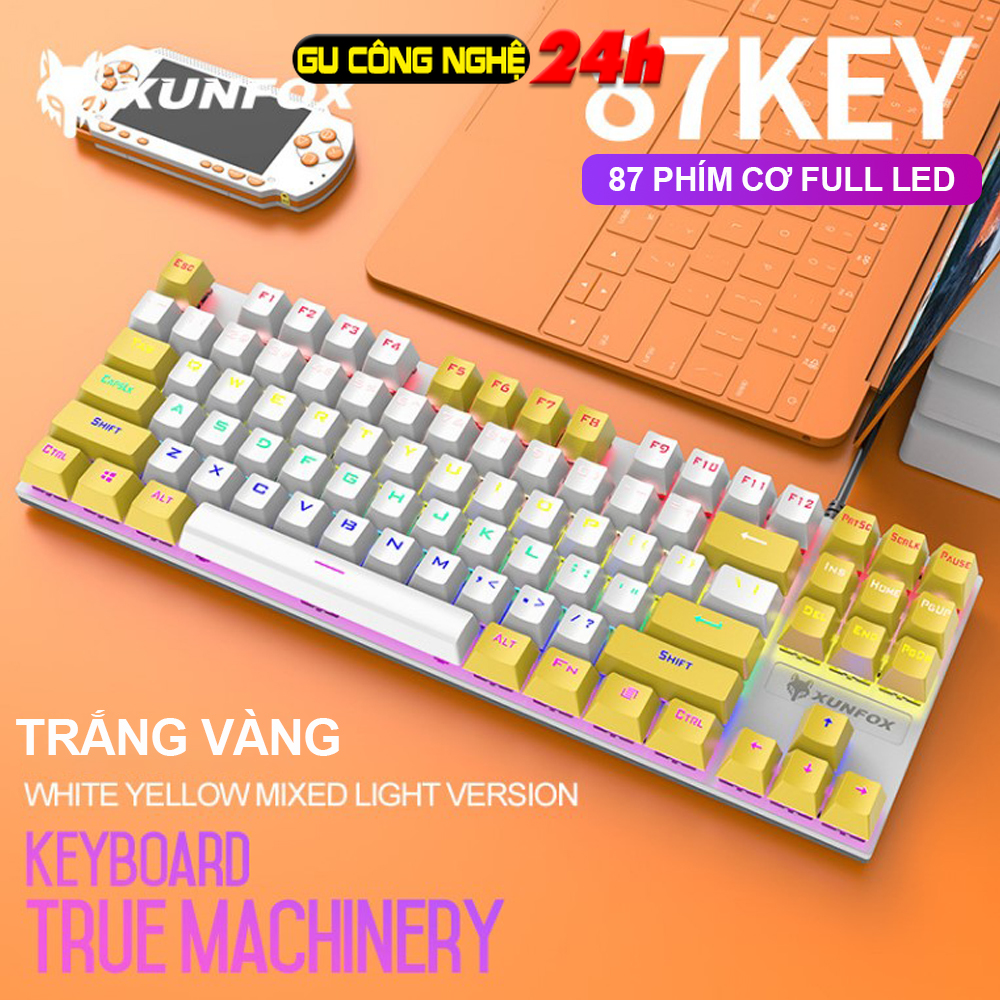 Bàn Phím Cơ Gaming 87 phím Full Led K80