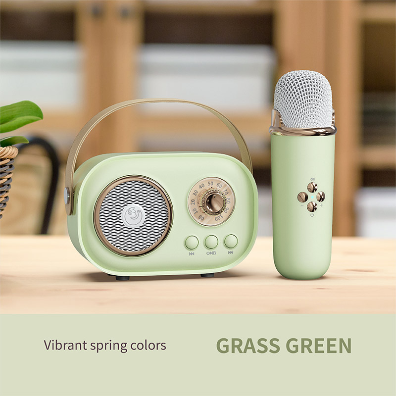 XiaoZhubangchu Wireless microphone microphone audio integrated wireless bluetooth speaker karaoke children singing family ktv