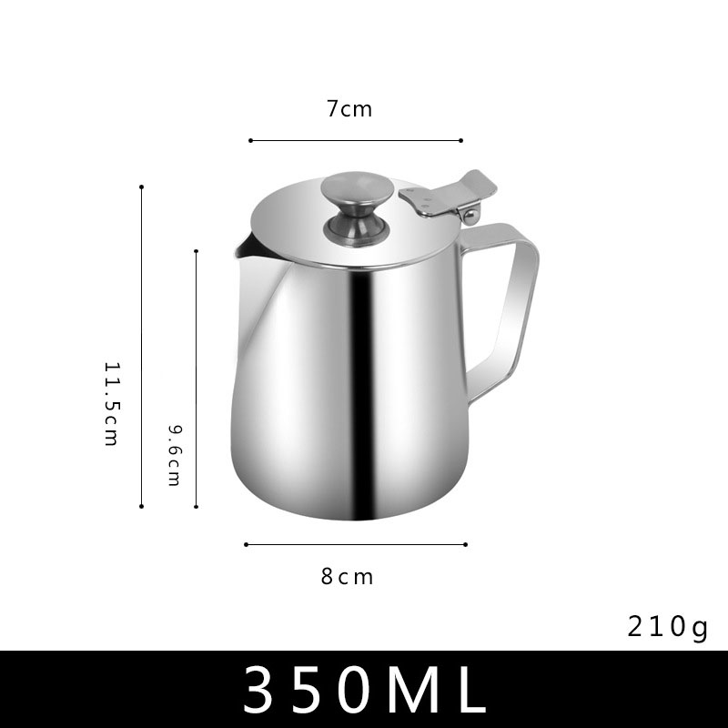 Ca Đánh Sữa Inox Có Nắp Dung Tích 350ml~600ml
