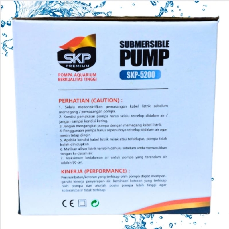 SKP PREMIUM 5200 pompa kolam submersible pump