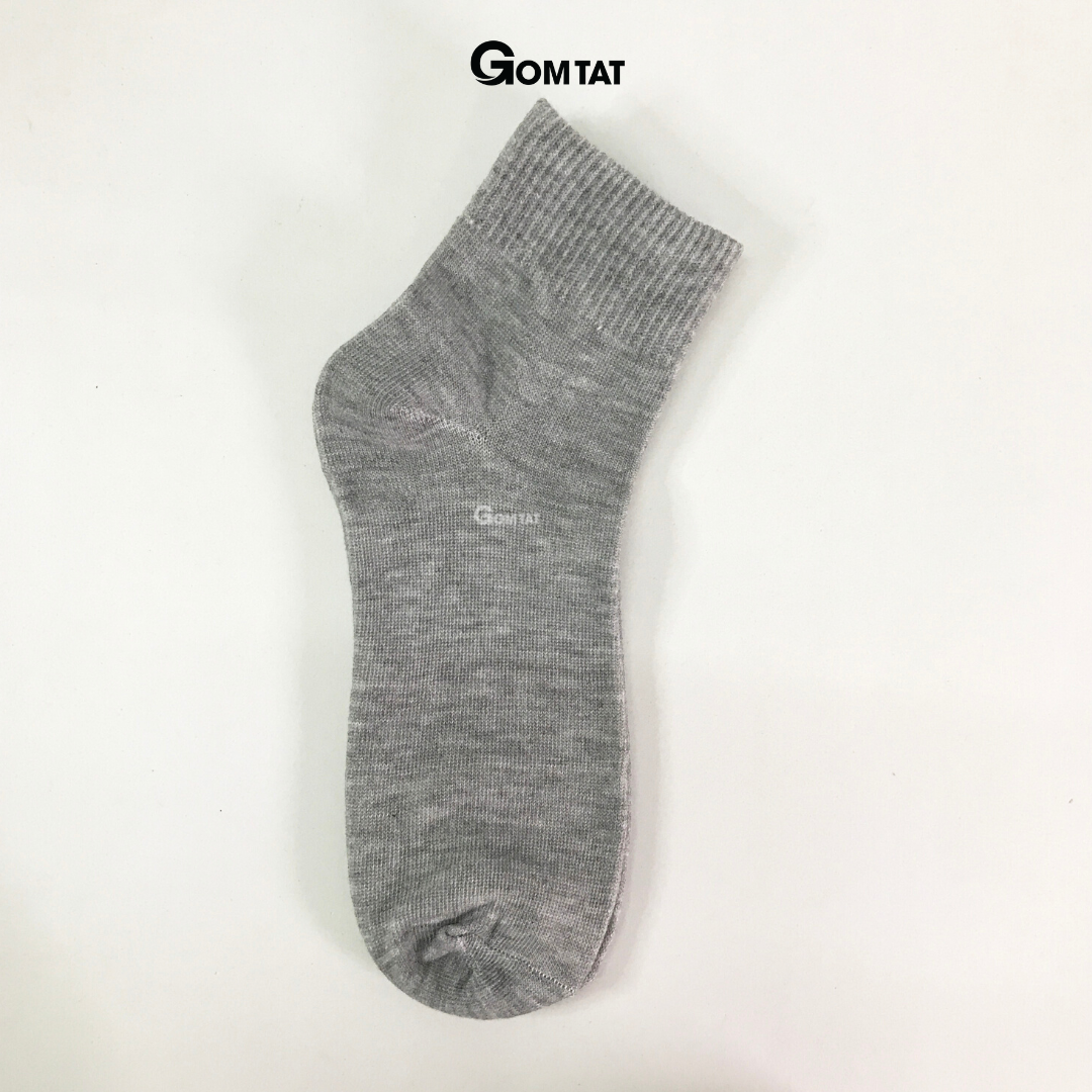 Vớ trơn nam nữ cổ cao cotton thoáng mát, tất trơn unisex mềm mịn êm chân