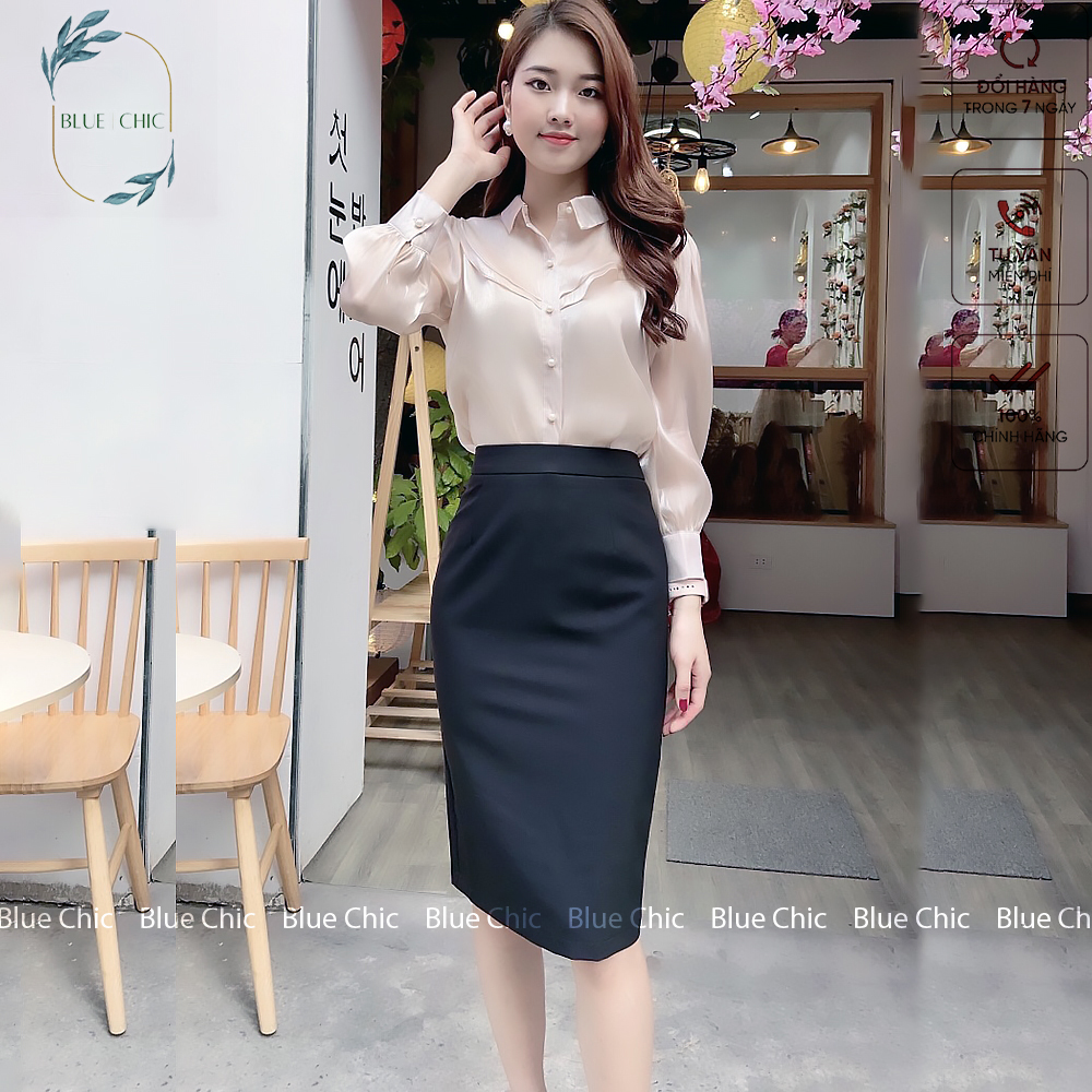 Chân váy bút chì kèm vạt che bụng tôn dáng | Shopee Việt Nam