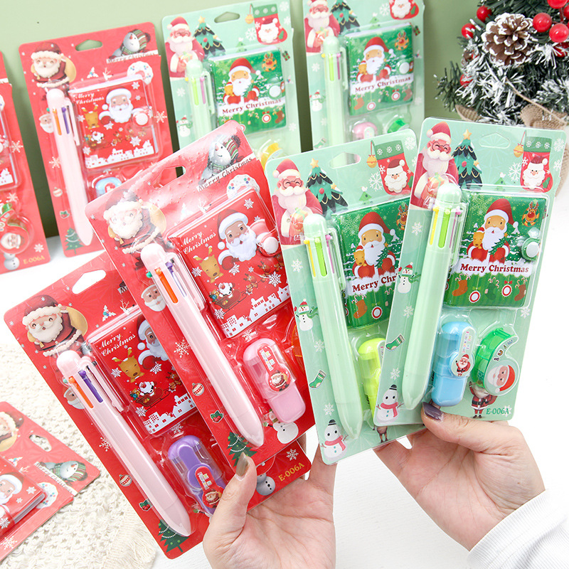 Christmas stationery set, Santa Claus holiday gift, student study stationery gift
