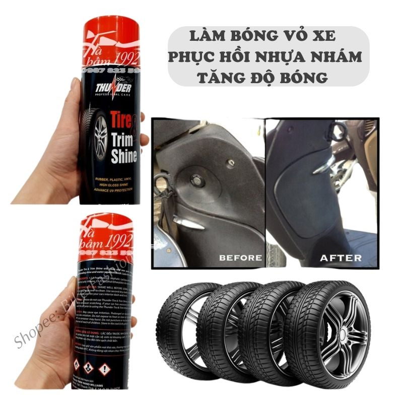Combo Chăm Sóc Sên Xe Máy MC-40 + Thunder 400ml + Bàn Chải Chuyên Dụng