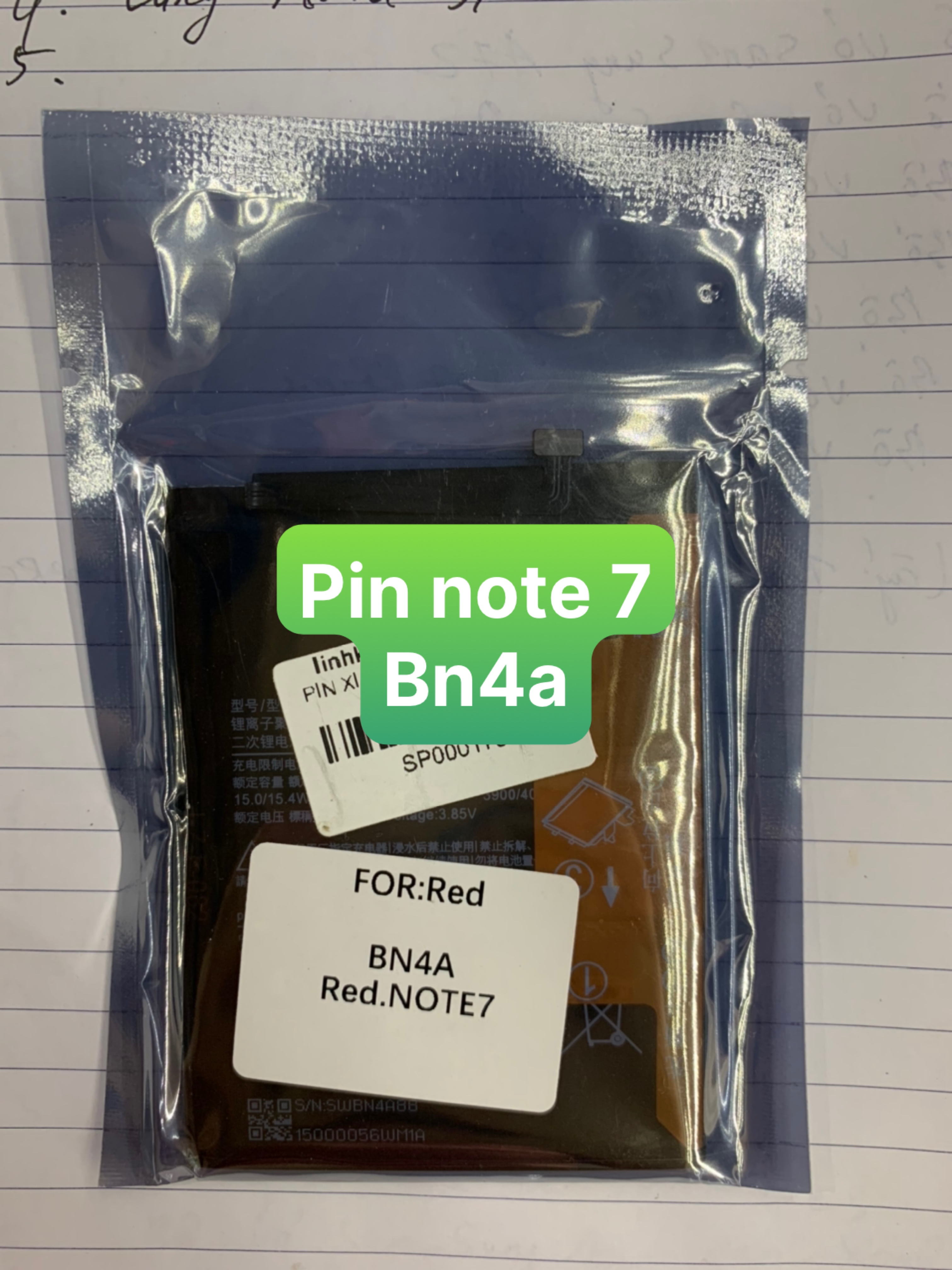 PIN ZIN mới ĐIỆN THOẠI XIAOMI REDMI note 7 / BN4A