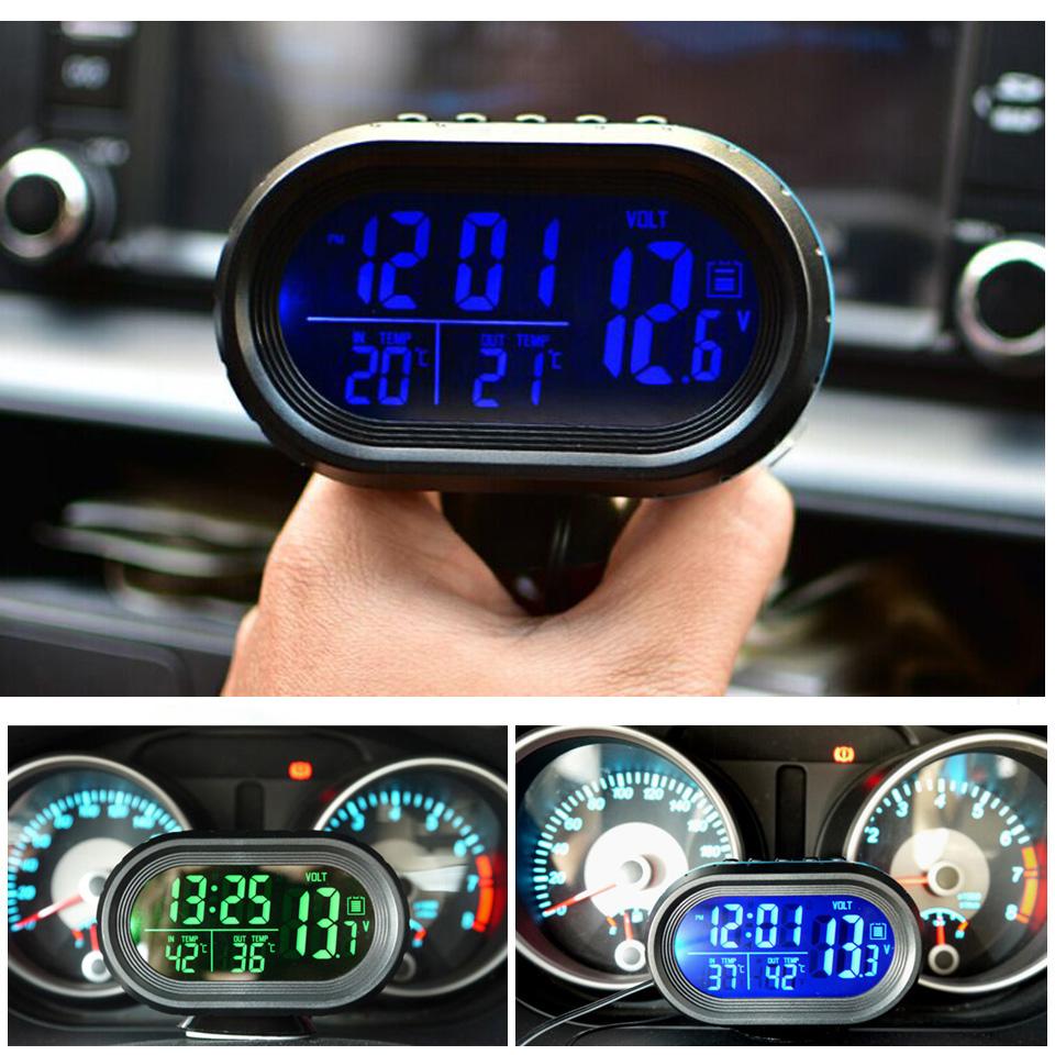 【COD】Car Clock Digital Watch Car Electronic Clock Luminous Clock Car ...