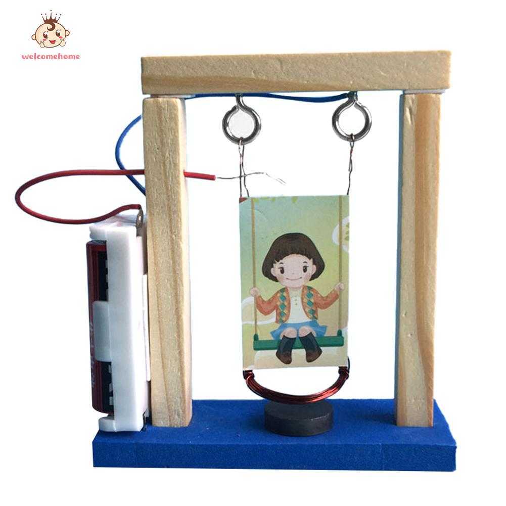 DIY Handmade Invention Experiment Wood Science Swing Set Educational Toy