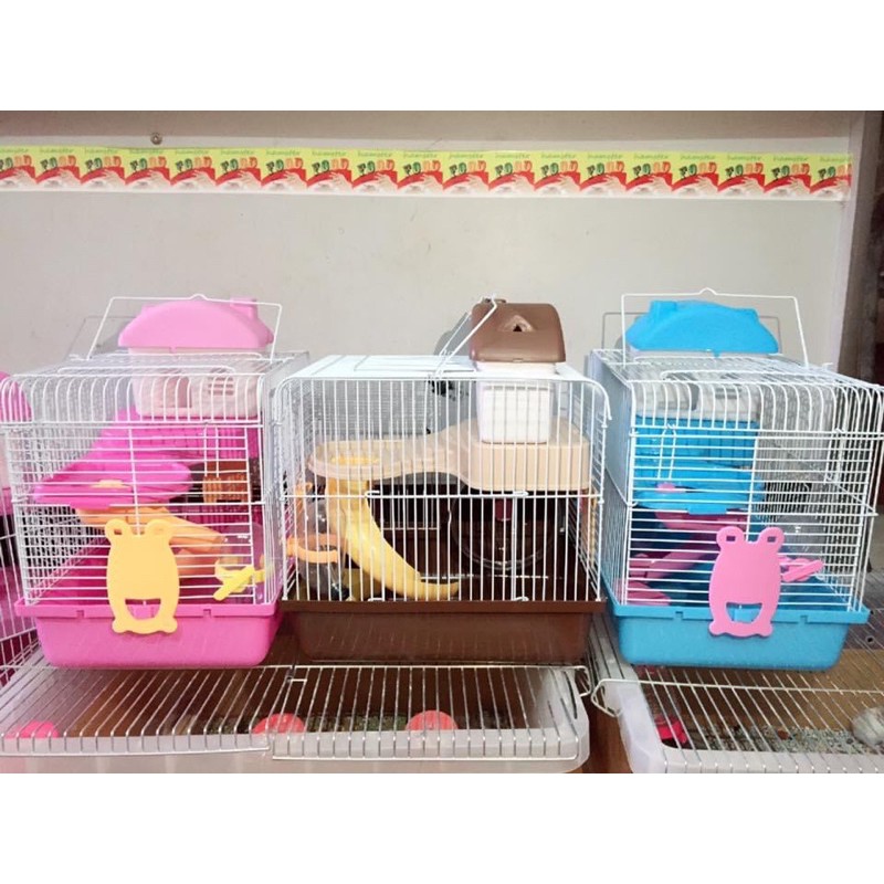 Lồng Hoàng Tử Ếch 2 Tầng Gồm Đầy Đủ Phụ Kiện (Size Lớn 27Cm)