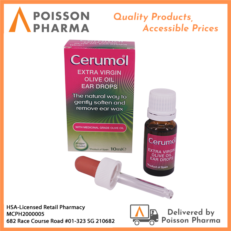 (Bundle of 2 bots) Cerumol Olive Oil Ear Drops 10mL (Exp 09/2024