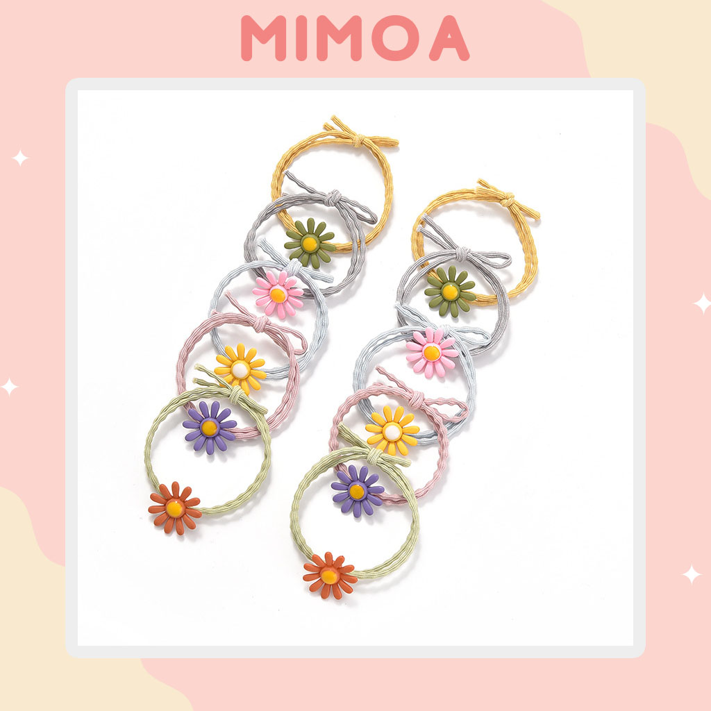 [SET 10] Dây cột tóc hoa cúc Hàn Quốc Mimoa