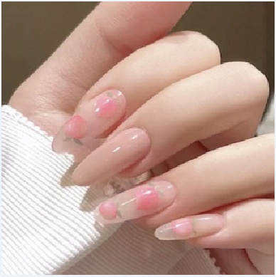 Bộ 24 móng giả💖beauty nail 💖( kèm theo keo dán + dũa móng ) hoạ tiết đơn giản