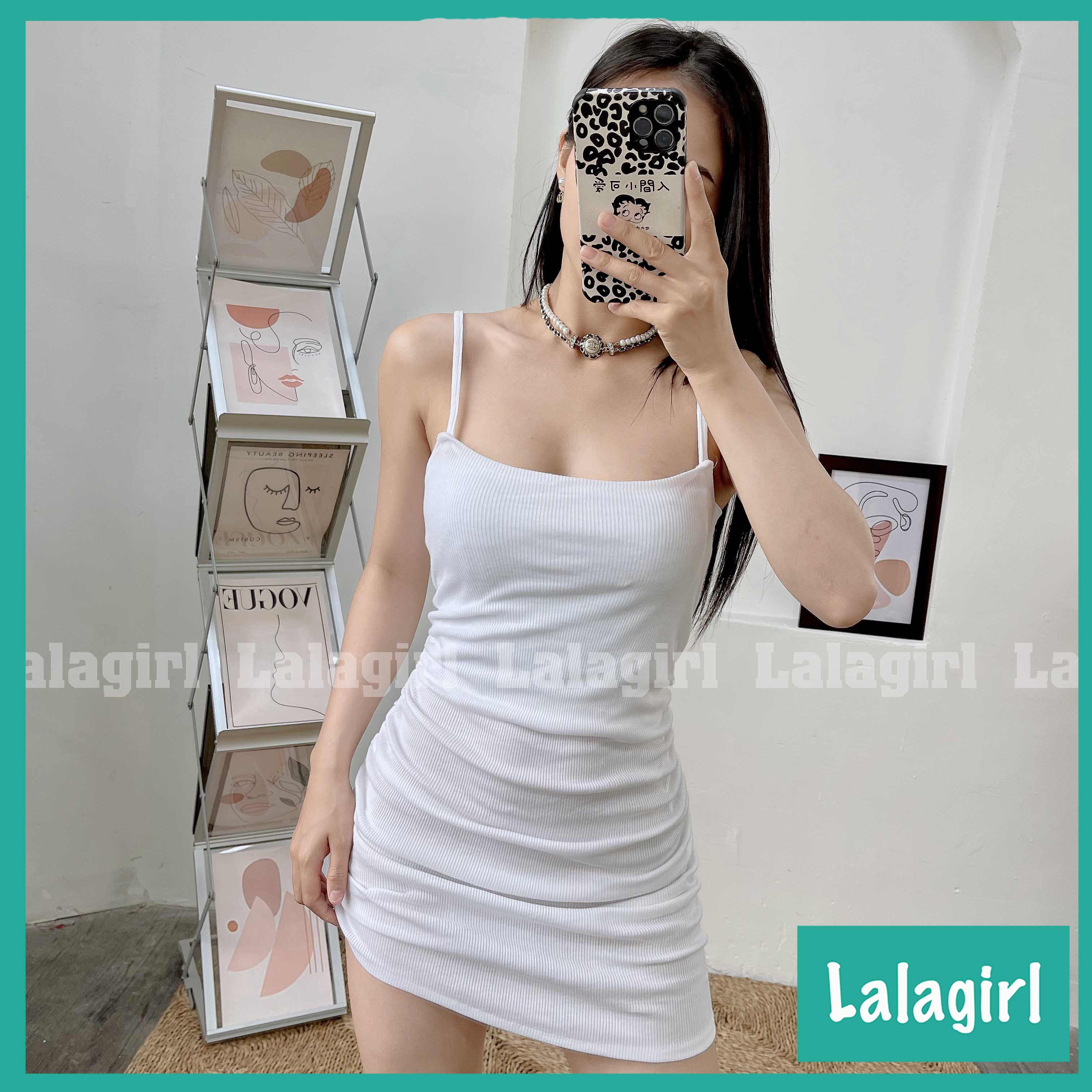 Váy Đầm Body 2 Dây Dúm Eo [DBB]