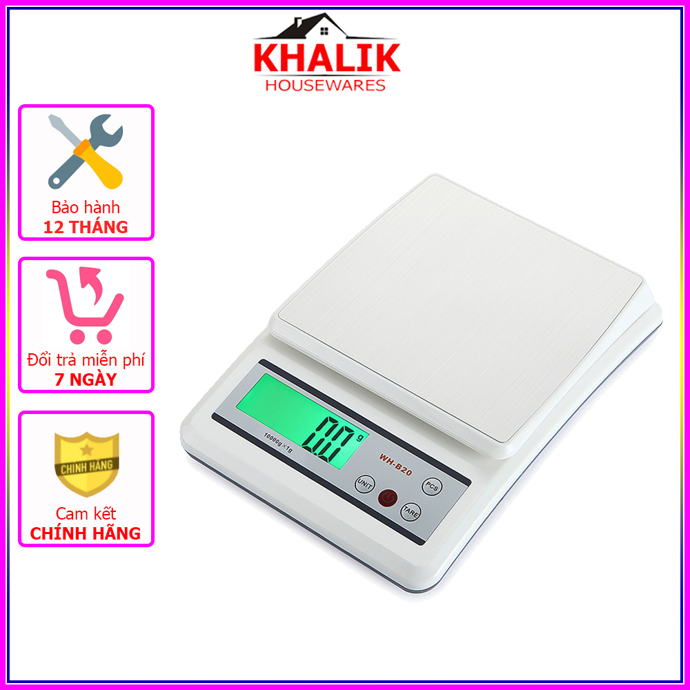 Cân điện tử dùng pin WH-B20, cân tiểu ly điện tử nhà bếp có độ chính xác cao chuyên làm bánh, tổ yến, cafe - Khalik Houseware