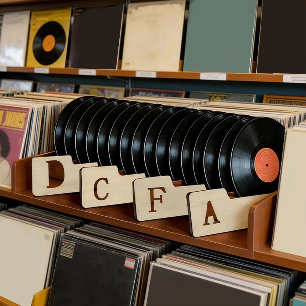 Practical Gift Wooden Vinyl Record Dividers Versatile Efficient Record ...