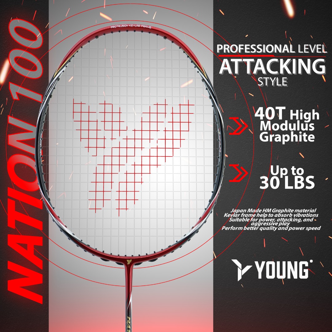 [YANGYANG] 40T Graphite Nation 100 Professional Protrusion Kevlar Even