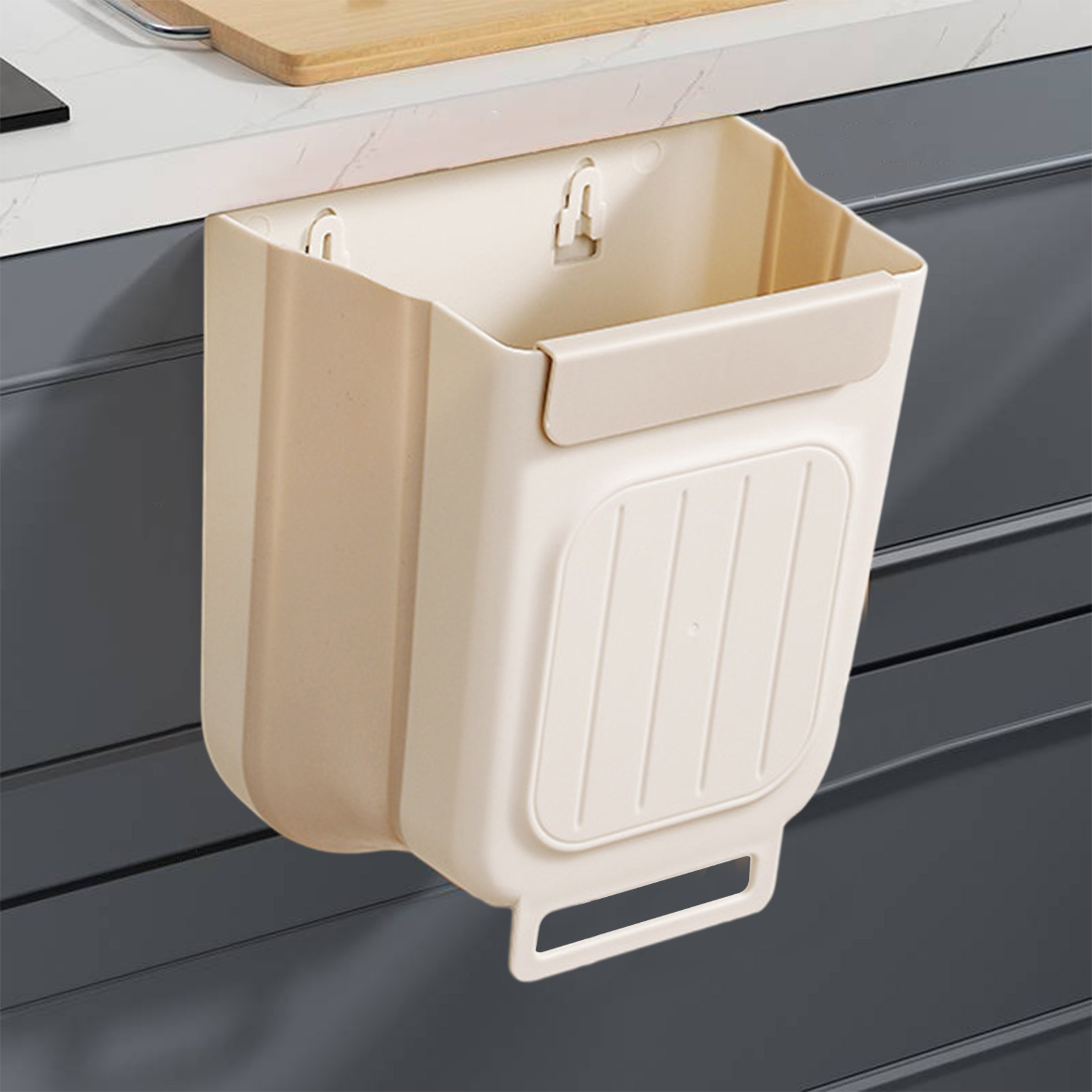 youlianba Garbage with Scraper Buckle Multi-purpose Garbage with Scraper Convenient and Durable Hanging Trash for Home Space-saving and Foldable Waste Container Ideal