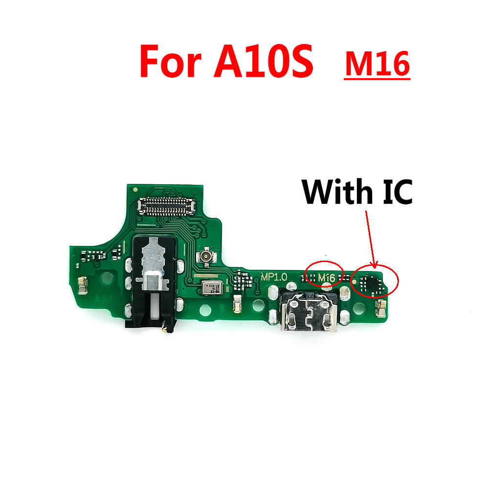 Charging port usb charger dock board flex with ic for samsung galaxy a10s a107 m15 m16 support fast charging